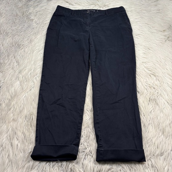 Wildfang Pants - Wildfang Women's 12 Black Twill Essential Trouser Chino Cotton Preppy Minimalist